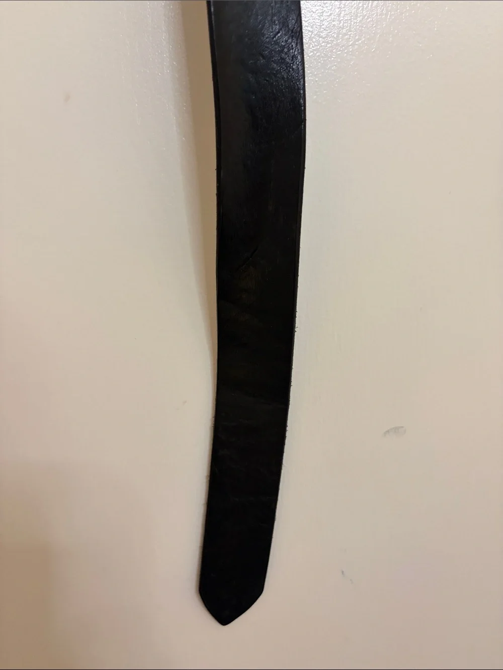 Men’s Black Leather Belt with Silver Buckle